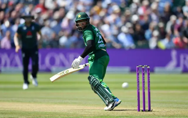 Imam-ul-Haq of Pakistan bats