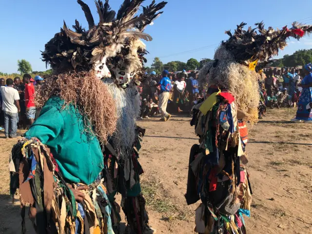 Traditional dancers in Nkhotakota, Malawi