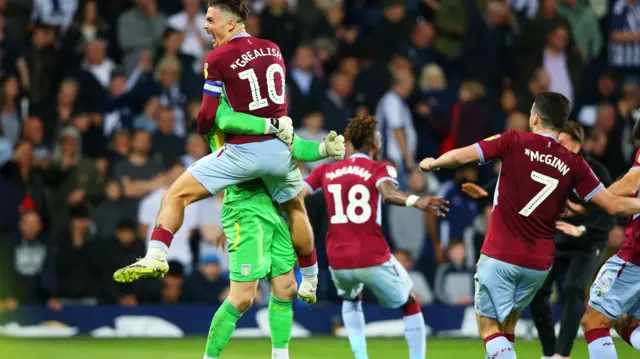 Aston Villa celebrate