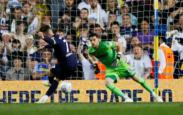 Harry Wilson scores a penalty