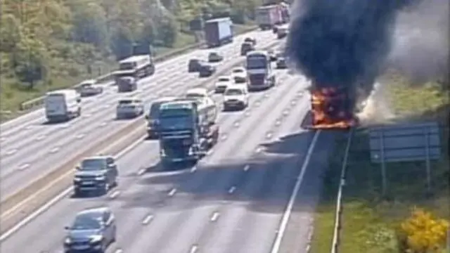 The lorry fire