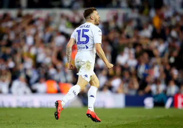 Stuart Dallas celebrates