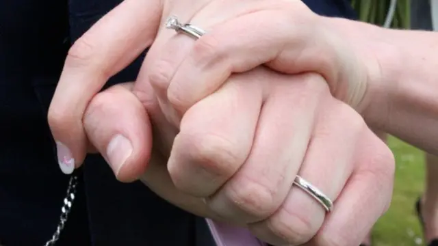 Married couple's hands