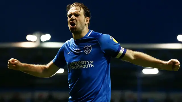 Brett Pitman in action for Portsmouth