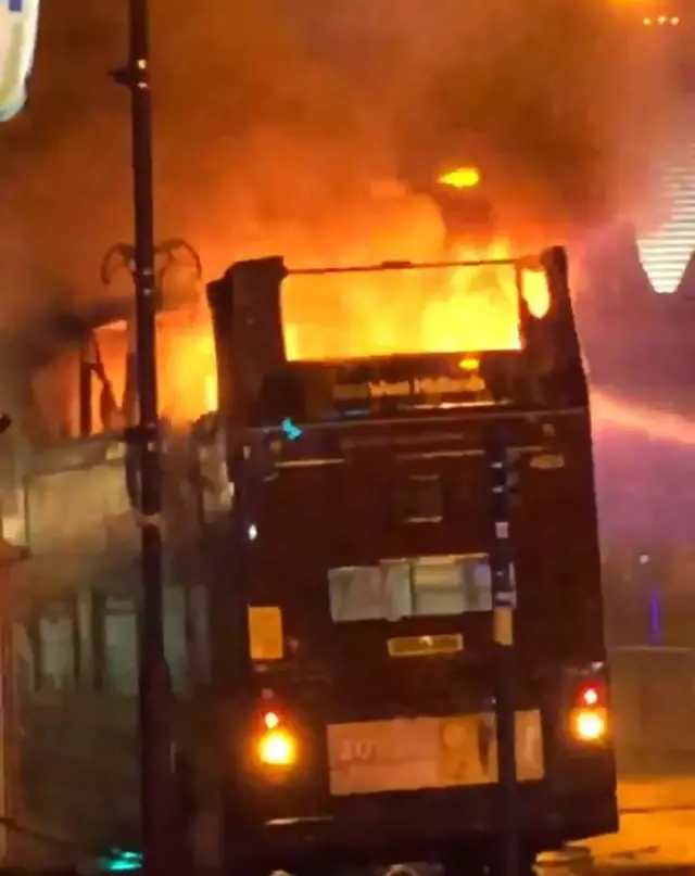 Bus fire