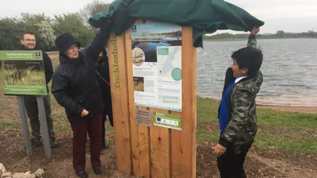 The reserve being officially opened