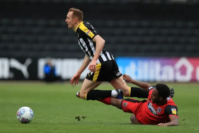 Robert Milsom in action against Grimsby Town