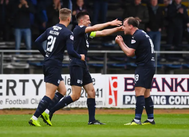 Dundee lead thanks to a goal from Cammy Kerr