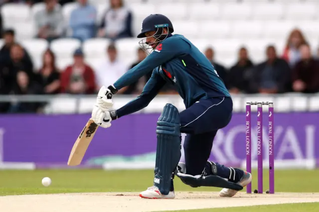 England's James Vince in action