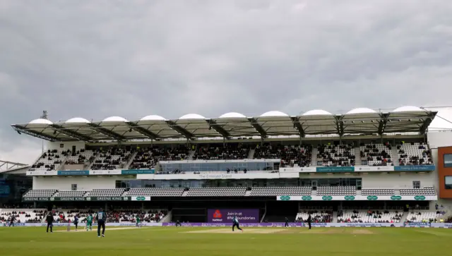 General view of a stand during the match