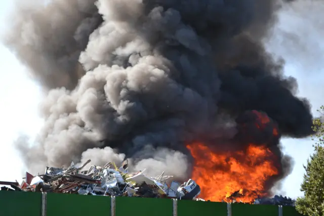 Fire at Guernsey Recycling site