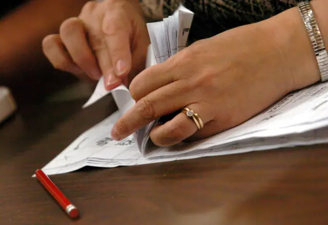 Votes being counted