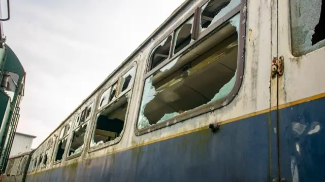 Damaged train