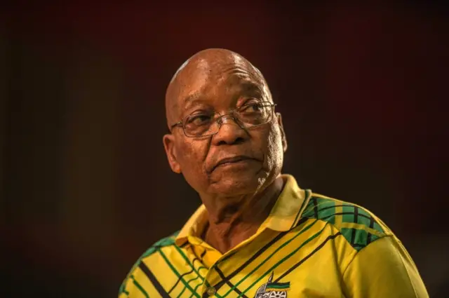 This file photo taken on December 16, 2017 shows South Africa's president Jacob Zuma speaking during the 54th ANC (African National Congress) national conference in Johannesburg