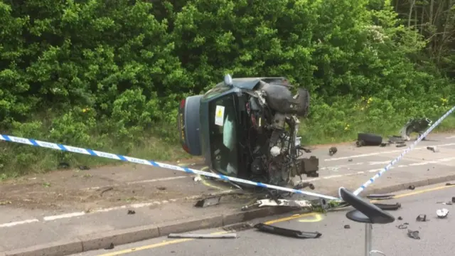 Crash on Saffron Lane in Leicester