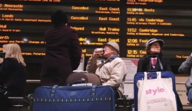 Train departure board