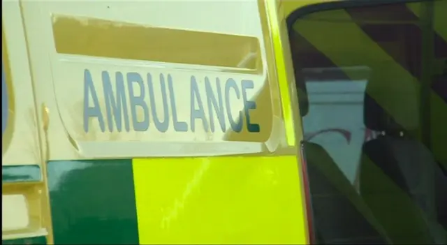 Side of an ambulance