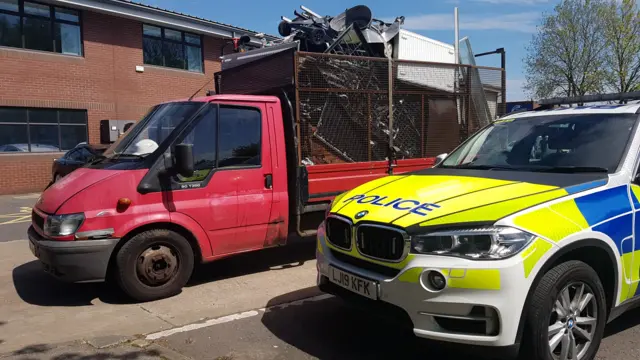 A red van