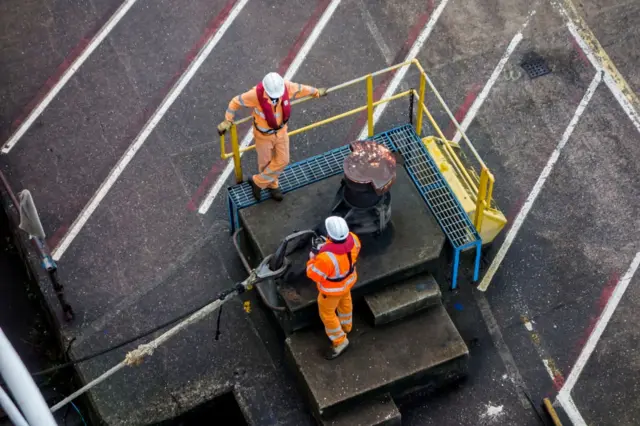 Port workers