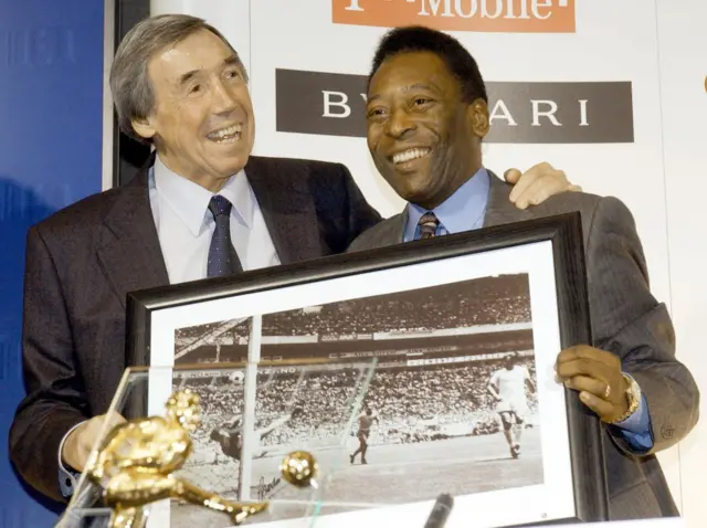 Gordon Banks and Pele