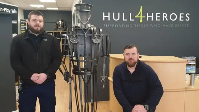 The statue at the Hull4Heroes offices