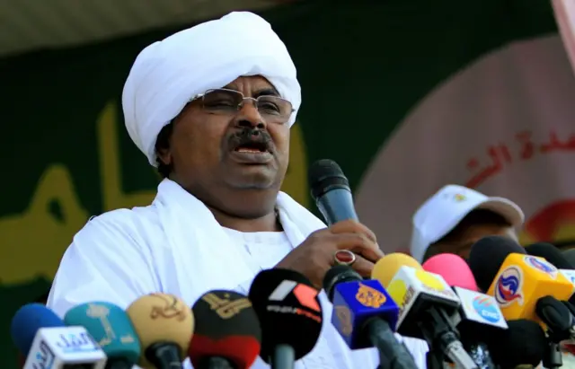 A picture taken in 2010 shows then adviser to former Sudanese president Salah Abdallah Mohammed Salih, widely known as Salih Ghosh.