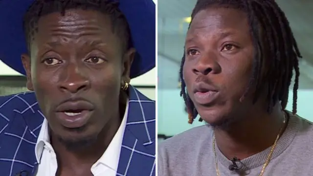 Shatta Wale (L) and Stonebwoy (R)