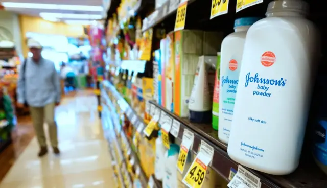 Talc on a shelf