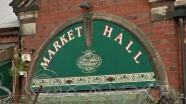 Market hall sign