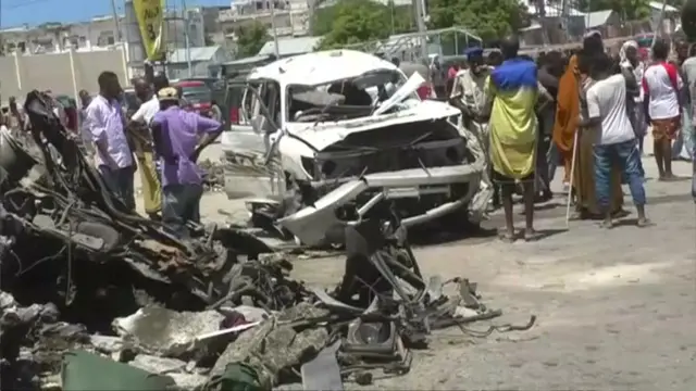 Scene of attack in Mogadishu