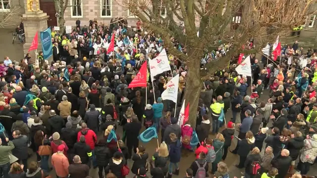 Teachers' strike last month