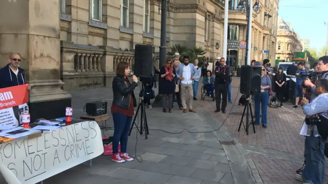 Demonstration on Victoria Square