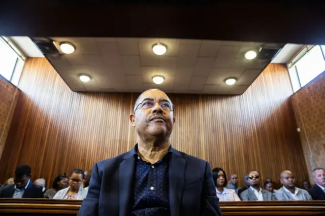 Manuel Chang, former finance minister of Mozambique, appears at the Kempton Park Magistrates court to fight extradition to the United states on January 8, 2019 in Kempton Park, South Africa.