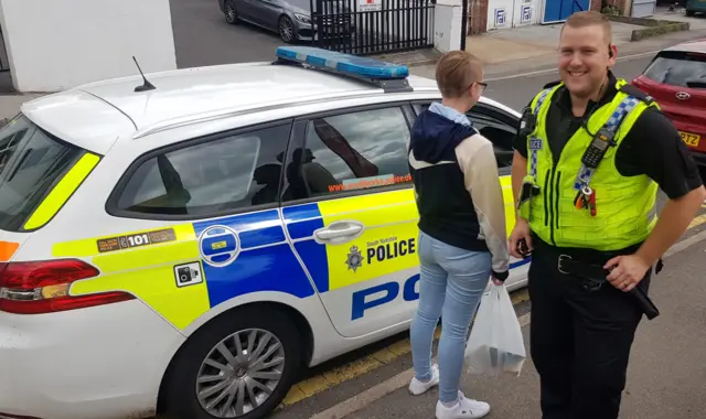 A police officer and a cadet