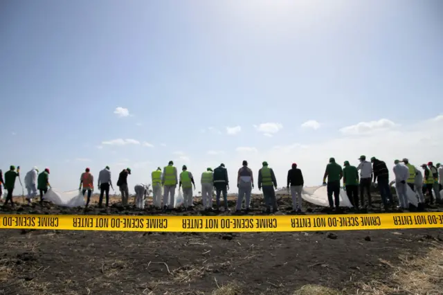 Ethiopian airlines crash site in March