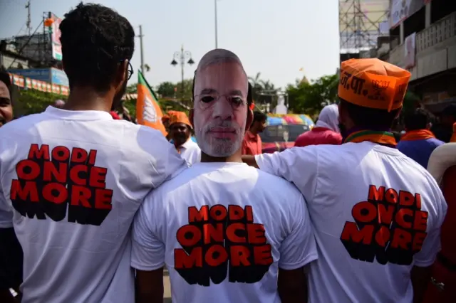 Modi supporters in Varanasi