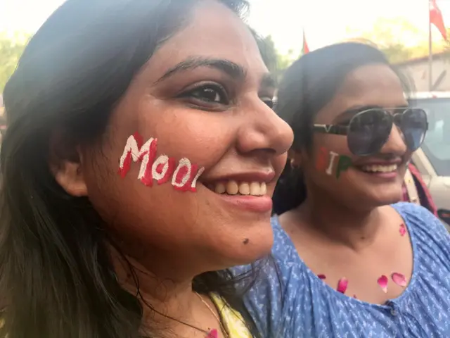 Modi supporters in Delhi