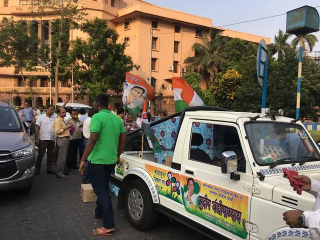 Counting centre in Kolkata