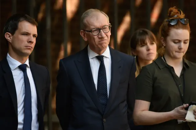 Philip May, centre,