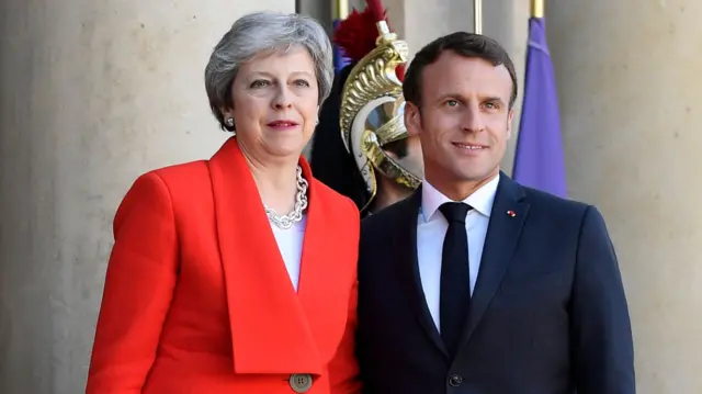 Theresa May and Emmanuel Macron