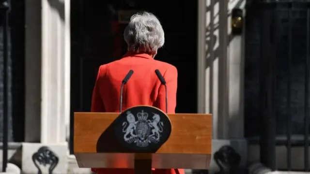 Theresa May in Downing Street