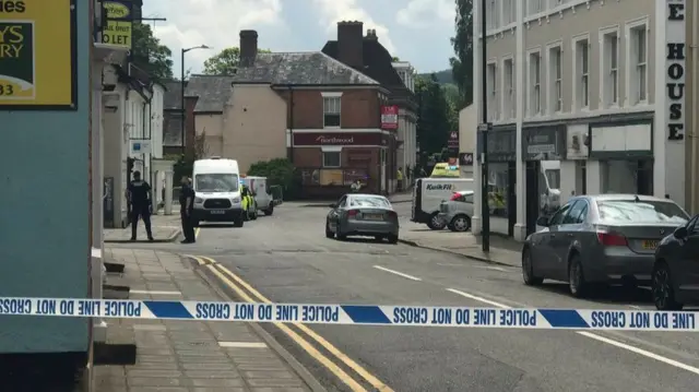 Police tape on Church Street