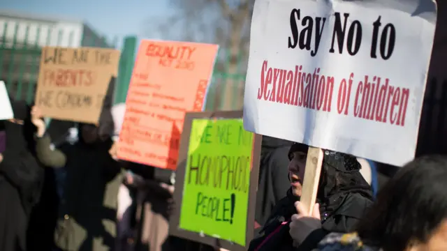 Previous protest at Anderton Park Primary School