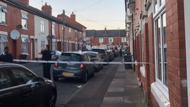 Police cordon on Osmaston Road