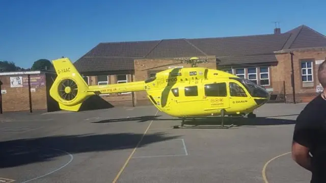 An air ambulance