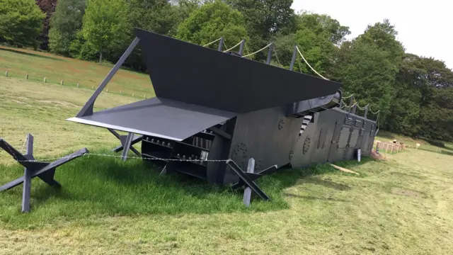 Nellie the trench-digging tank replica