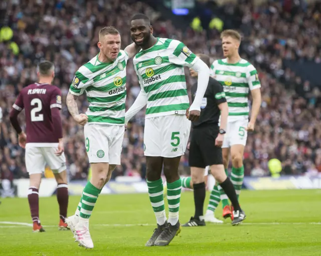 Odsonne Edouard celebrates