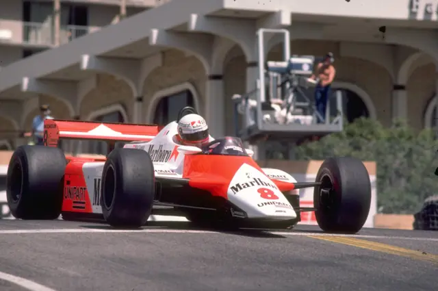 Niki Lauda drives in the 1982 Monaco Grand Prix