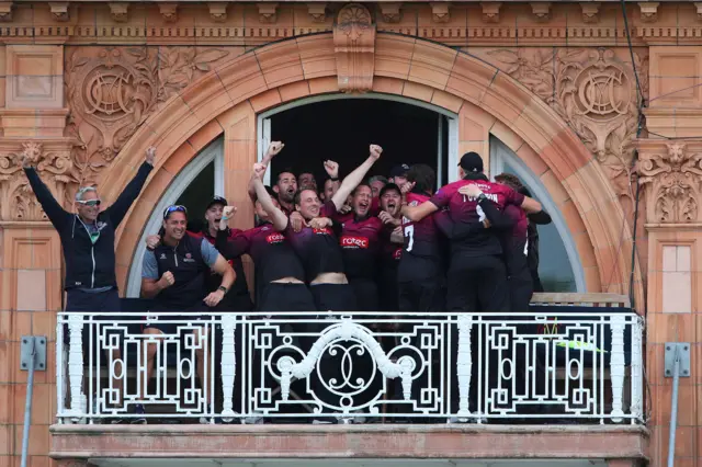 Somerset celebrate victory at Lord's