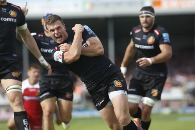 Joe Simmonds celebrates